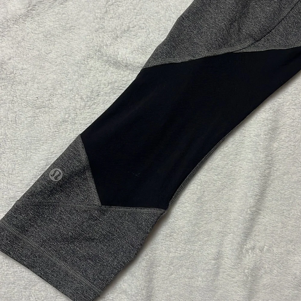 Grey and black Lululemon Capris